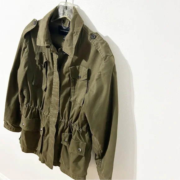 Banana Republic Utility Army Jacket Adjustable Waist and Stand-Up Collar Pockets - Picture 4 of 10